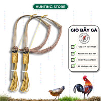 2 bộ giò bẫy gà rừng chân thép, cáp se 4, khoen đúc, bộ 20 chân
