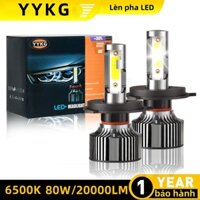 2 Bóng Đèn Cos / Đèn Pha led 80w 20000LM H1 H4 H7 H8 H11 9005 9006 9012 hi / lo Tự Lắp Ráp Chuyên Dụn