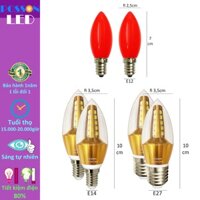 2 Bóng đèn Led quả nhót trái ớt cà na 1w 2w 5w đui đuôi E12 E14 E27 trang trí Lx-Ex - 2b E27 5w S vàng