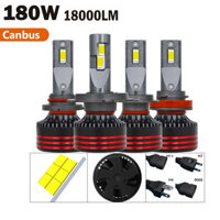2 Bóng Đèn Pha 180W Đèn Pha Siêu Sáng 880 / 881 HB3 HB4 HIR2 Đèn LED Canbus Ngọn Hải Đăng Cho Ô Tô 9005 9006 9012 H1 H4 H7 H11 H8 12V IP68 Bóng Đèn LED Sương Mù Tự Động
