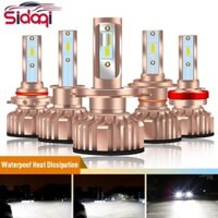 2 Bóng Đèn Pha LED Ô Tô H1 H3 H4 H7 H8 H9 H11 HB3 HB4 HIR2 9012 Đèn LED Tự Động COB Đèn Sương Mù LED 12-24V Chùm Thấp Cao