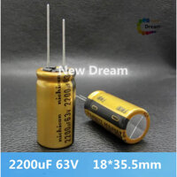 2 CÁI 2200uF 63v tụ điện âm thanh sốt 18 * 35.5mm
