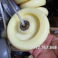 (2 cái) Bánh xe nhựa đường kính 120mm, kèm vòng bi/bạc đạn