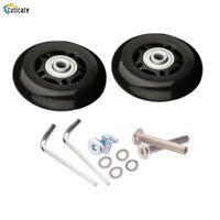2 Cái / bộ Hành Lý Vali Bánh Xe Vòng Bi Bộ Dụng Cụ Sửa Chữa Linh Hoạt Chống Mài Mòn Đa Năng Bánh Xe Cao Su Tắt Tiếng Vít Dụng Cụ Màu Đen