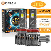 [2 CÁI] Bóng đèn pha LED ô tô A60 H4 H7 H11 110w Bóng đèn LED Canbus 9012 9006 9005 Đèn sương mù tự động Trắng 12V 6000K cho đèn pha LED