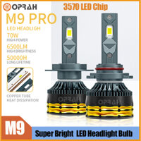 [2 CÁI] Đèn pha LED M9 PRO Công suất cao 140W H4 Siêu sáng 3570SMD Đèn LED chùm thấp cao H1 H7 H8 H11 H16 HB3 9005 HB4 / 9006 9012 880 Đèn sương mù ô tô