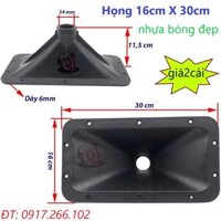 2 Cái họng loa nhựa 30X16cm , phểu loa trép, hong loa 350, hong loa trep 750, loa treb ren 450, loa tép