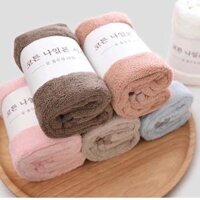 2 cái Khăn tắm lông cừu Hàn Quốc siêu dày 70x140cm - Màu ngẫu nhiên Nhà Tắm