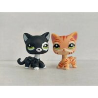 2 Cái / lốc Littlest Pet Shop Mèo Cam Đen #2249#1451 Nhân Vật Động Vật