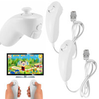 2 cái / lốc Nunchuck Bộ điều khiển trò chơi từ xa Tay cầm trò chơi cho Nintendo Wii