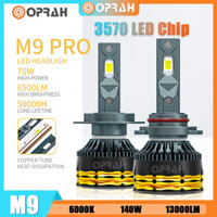 [2 CÁI] M9 PRO 120W Đèn pha LED ô tô siêu sáng H4 công suất cao 4575 Chip H1 H3 H7 H8 H11 HB3 9005 HB4 9006 Bóng đèn pha ô tô Hig / Đèn sương mù chùm thấp 12V
