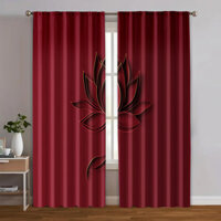 2 Cái, Rèm Cửa Sổ In Hình 2D Bướm tulip Hoa oải Hương Polyester (Không Cần) Đồ Trang Trí Cho Gia Đình Cho Phòng Ngủ, Phòng Khách – Thanh Thiếu Niên Và Người Lớn Trang Trí Nhà