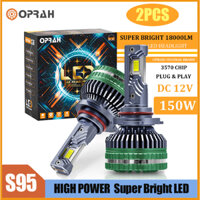 (2 CÁI) S95 300W Đèn pha LED ô tô siêu sáng công suất cao 3570 Đèn pha H4 H1 H7 H8 / H11 HB3 / 9005 HB4 / 9006 Bóng đèn pha ô tô Đèn sương mù