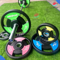 [2 cái] Tạ đĩa bọc cao su màu Maxxpump nhập khẩu 2,5kg-5kg-10kg-15kg-20kg lỗ phi 50mm. Weight plates Maxxpump