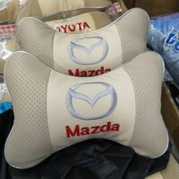 2 CÁI Thêu logo xe Mazda Ghế ô tô Đầu Cổ Tựa đầu Gối cổ Bốn mùa phổ quát