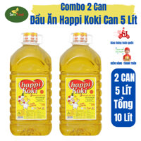 2 Can Dầu Ăn Cao Cấp Happi Koki Can 5 Lít Tổng 10 Lít