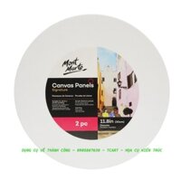 2 Canvas hình tròn Mont Marte, round Canvas Panels 30cm (Toan vẽ tranh tròn) 1 set 2 pcs