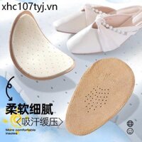 2 Cặp Cao Su Da Cừu Trước Miếng Lót Nữ Giày Cao Gót Nửa Kích Thước Đế Chân Trước Chống Đau Không Mệt Mỏi Dụng Cụ Tiện Dụng Nửa Miếng Lót Chống