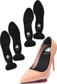 2 cặp miếng lót giày cao gót mũi tròn cho giày bị rộng, giúp giảm size cao cấp - buybox - BBPK11 - 2 Cặp Đen