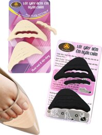 2 cặp miếng lót mũi giày nam cao su non đệm êm ngón chân - buybox - BBPK50 - 1 cặp Kem 1 cặp Đen