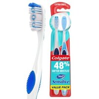 2 cây Bàn chải đánh răng Colgate 360 ​​Enamel Health Extra Soft dành cho răng nhạy cảm, giảm hôi miệng