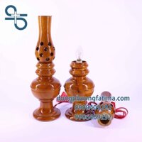 2 Cây Đèn Gỗ Cao Để Bàn Thờ 29Cm - Đèn Bàn Thờ Đông Phương Fatima (NCDS-0129)