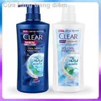 ♧◆2 CHAI DẦU GỘI CLEAR BẠC HÀ 480ml VÀ CLEAR MEN 450ml - THÁI LAN