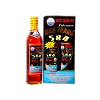 2 chai Nước mắm nhỉ cá cơm 584 Nha Trang 35 độ đạm, chai nhựa 500ml