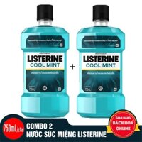 2 chai nước súc miệng LISTERINE,750ml/chai