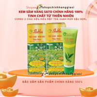 2 chai sữa rửa mặt sâm vàng sato trà xanh mầm đậu 90ml/1c