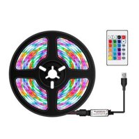 2 chiếc 0,5M Đèn LED dải 16 màu Điều khiển từ xa RGB Light Belt USB Symphony neon Soft Light Bar (không thấm nước)