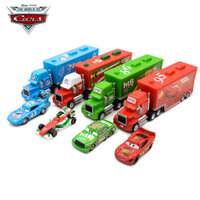 2 Chiếc 1: 55 Disney Pixar Cars 2 Diecast Hợp Kim Kim Loại Lightning McQueen Mack Truck