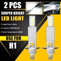 2 Chiếc 2000LM H1 Bóng Đèn Pha LED Đầu Ô Tô Đèn Sương Mù 6000K Trắng 12V-24V Siêu Sáng, Cắm Và Chạy Fanless Mới