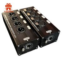 2 Chiếc 4 Kênh 3-Pin XLR Âm Thanh Và Trên Mạng Cáp Mở Rộng 1 Nam + 1 Nữ Đen