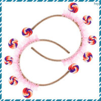 2 Chiếc Băng Đô Lollipop Kẹo Bé Gái Tiệc Tóc Vòng Hoạt Hình Phụ Kiện 18.50X18.00X2.30CM Da Trẻ Em huyisheng