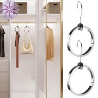 2 Chiếc Đai Tổ Chức Tiết Kiệm Không Gian Móc Treo Thắt Lưng Bằng Thép Không Gỉ 360° Móc treo đai xoay Móc treo tủ quần áo đa năng Móc treo SHOPTTKC6699