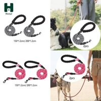 2 Chiếc Dây Xích Chó Phản Quang Nylon Chắc Chắn Lực Kéo Dây Di Động Hấp Thụ Sốc Huấn Luyện Chó Dây Xích Cho Chó Vừa Lớn