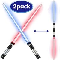 2 Chiếc Đèn LED Bật Sáng Hai Thanh Kiếm RGB Lightsaber Laser Thanh Kiếm Đồ Chơi Ánh Sáng Sabre LED Sáng Lên Thanh Kiếm Bé Trai Gril Đồ Chơi Thanh Kiếm Cosplay Đồ Chơi Đôi Ánh Sáng Sabre Thanh Kiếm Có Âm Thanh Quà Tặng Giáng Sinh