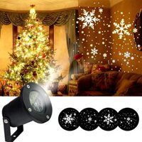 2 Chiếc Đèn LED Bông Tuyết Chiếu Ảnh Bầu Không Khí Đèn Ngoài Trời Tuyết Phong Cảnh Đèn Trang Trí Năm Mới Sân Trang Trí Sân Vườn