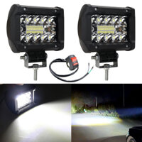 2 Chiếc Đèn LED Xe Làm Việc Thanh Spot Flood Cube Offroad Xe Tải Đèn Xe Máy