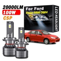 2 Chiếc Đèn Pha LED 20000LM 100W CSP 6000K Trắng Cao Thấp Bóng Đèn Dành Cho Xe Ford Focus 2000-2004