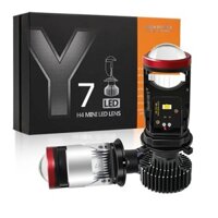((2 chiếc) Đèn pha LED ô tô Y7 H4 có ống kính Đèn pha chùm cao và thấp tập trung siêu sáng Đèn mắt cá