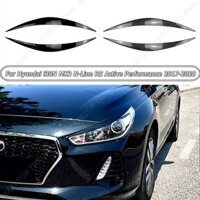 2 Chiếc Đèn Pha Lông Mày Miếng Dán Mí Mắt Cho Xe Hyundai i30N MK3 N-Line RS Hoạt Động Hiệu Suất 2017-2020 ABS Bóng Đen / Carbon Nhìn