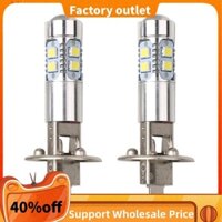 2 Chiếc Đèn Sương Mù Ô Tô 100W H1 Bóng Đèn Pha LED 6000K 2835 SMD 10LED Xe Siêu Sáng Cao Chùm Thấp Đèn Pha Xe Máy