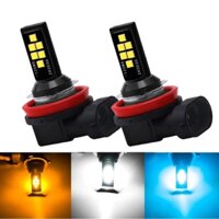 2 Chiếc Đèn Sương Mù Ô Tô H11 Đèn Led H1 H3 Led H7 9005 HB3 9006 HB4 H9 H8 H27 880 881 Led Xe Sương Mù Bóng Đèn Trắng Băng Xanh 12V