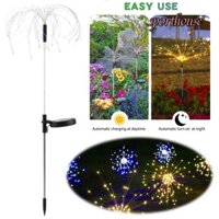 2 Chiếc Đèn Vườn Cổ Tích Chống Nước Thông Minh Sparklers Pháo Hoa Đèn LED Dây DE [sporthouses.vn]