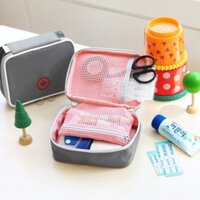 2 Chiếc Di Động Mini Sơ Cứu Túi Rỗng Túi Thuốc Du Lịch Dây Kéo Đôi Thuốc Tiện Dụng Túi Du Lịch Tại Nhà Kích Thước Nhỏ