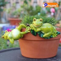 2 Chiếc Ếch Xanh Hình Cho Chậu Hoa Nhựa Điêu Khắc Trang Trí Sân Vườn Cho Ngoài Trời Sân Sau Trang Trí Trang Trí