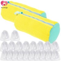 2 Chiếc Giày Rửa Túi Dây Kéo Giày Máy Giặt Túi Có Thể Tái Sử Dụng Giày Làm Sạch Túi Giặt Giày Cho Máy Giặt SHOPSKC6378