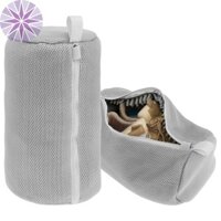 2 Chiếc Giày Túi Giặt Có Dây Kéo Mềm Giày Làm Sạch Túi Di Động Giày Máy Giặt Túi Cho Máy Giặt SHOPTKC2936